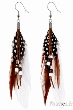 Oorbellen - lengte 10 cm - wit